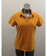 Nike Golf Women&#39;s Size Extra Large Orange Cotton/Polyester Striped  V Ne... - $7.92