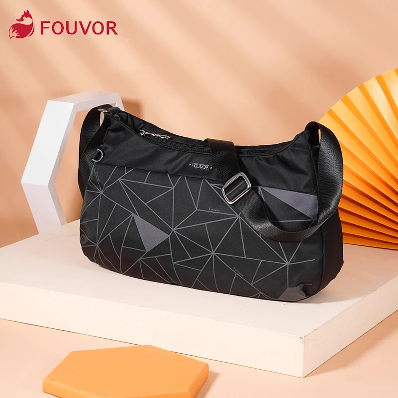 Fouvor crescent bag fashion lady bag  style female bag nylon wild  messenger bag - $175.95