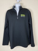 Nike Golf Men Size L Black 1/4 Zip Long Sleeve Sweatshirt DUO MSP Partner - $7.57