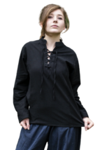 Mittelalterlich Keltisch Wikinger Damen Tunika Langärmlig Renaissance Shirt - £60.68 GBP+