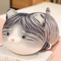 Fat Cat Plushie Pillow Lying Stripe Cat Dolls Soft Sofa Bed Cushion Toys Stuffed - £17.17 GBP