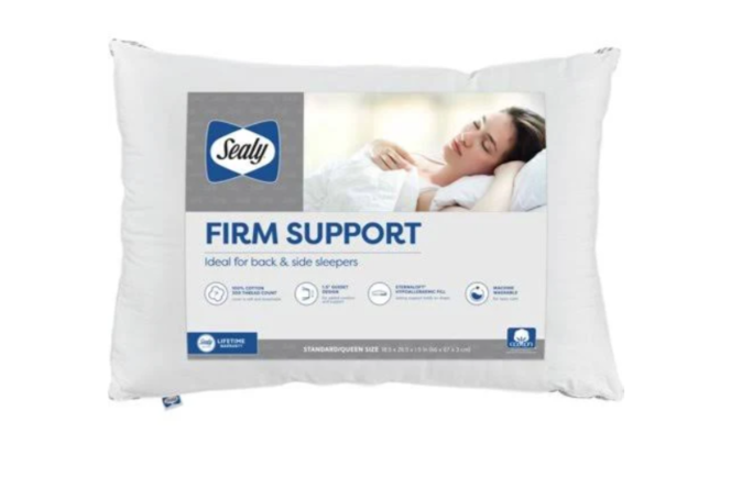 Sealy 100% Cotton Firm Support Pillow - White  Standard/Queen Size - $24.95