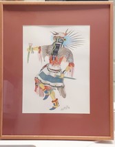 Percy Sandy KAI-SA Zuni ORIGINAL SIGNED Painting Watercolor Art Wood Fra... - £875.90 GBP