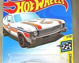 2019 Hot Wheels #67 HW Speed Graphics-GULF 7/10 &#39;68 CHEVY NOVA White Var... - $9.00