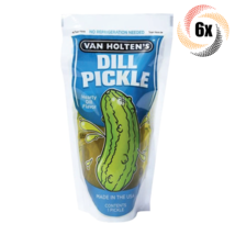 6x Pouches Van Holten&#39;s Jumbo Hearty Dill Flavor Dill Pickle In-A Pouch ... - £13.81 GBP