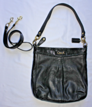 Auth COACH #20114 Ashley Black Leather Convertible Hobo Bag w/Detachable... - $1,125.26 MXN