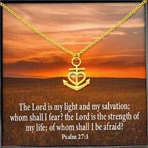 Express Your Love Gifts Lord is My Salvation Religious Gift Psalm 27:1 Anchor Ne - £51.41 GBP