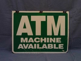 Vintage Old Metal Outdoor Gas Station ATM Advertising Sign-show original... - £32.53 GBP