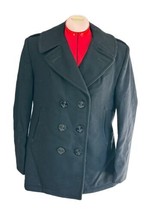 Wool Peacoat US Navy Double Breasted Coat Jacket Black Sailor Overcoat 1... - £46.62 GBP