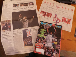 Patrick Ewing NY Knicks Jersey Retirement NY Times 2003 &amp; Sports Illus 1984 VG+ - £14.10 GBP