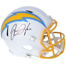 Justin Herbert Autographed Los Angeles Chargers Full Size Speed Helmet Fanatics - £419.66 GBP