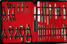 new34 Pcs Full Range German Stainless Steel Manicure And Pedicure Tool SET/KIT: - £119.08 GBP