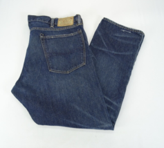 Polo Ralph Lauren Varick Slim Straight Jeans 40 X 30 Zip Fly Dark Wash Cotton - $28.45