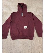 Only NY Sweatshirt Mens Small S Burgundy Pullover Hoodie Long Sleeve New... - £29.13 GBP