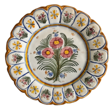 Impressive Vintage Hand Painted Spanish Talavera  17 3/4&quot; Wall Plate, Spain - £94.17 GBP