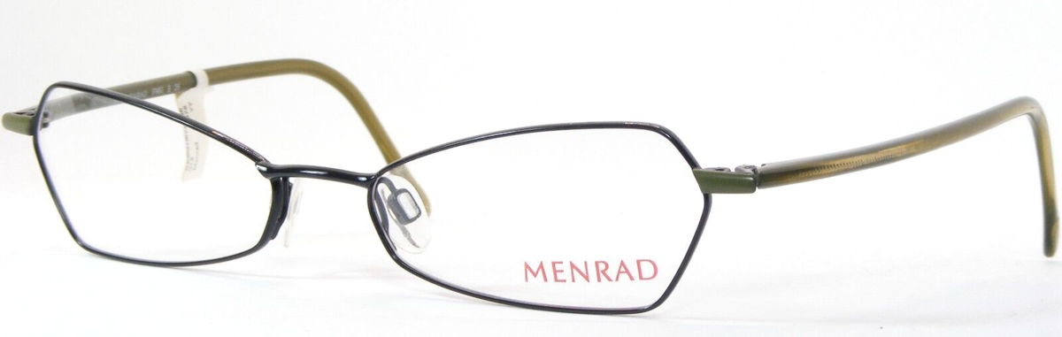 Vintage MENRAD 1930 762 Negro / Verde Oliva Gafas Marco 50-16-135mm - $56.44