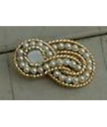 Nice Gold Tone Imitation Pearl Lapel Pin, VERY GOOD COND - $166.47 MXN