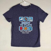 Cat &amp; Jack Tee Shirt Boys Size Small 6-7 Blue Short Sleeve Crew Neck - $4.99