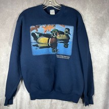 Vintage Ducks Unlimited Sweatshirt Wood Duck Autumn by Gary Moss Navy Crewneck M - $38.61