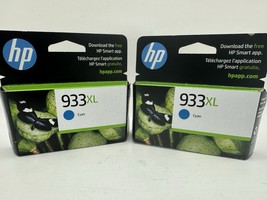 2 Pack: HP 933XL Cyan Ink Cartridges CN054AN Genuine NEW SEALED — Exp JU... - $11.88
