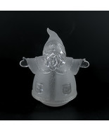 Frosted Glass Santa Claus Statue/Figurine Decoration 4&quot; tall - £11.71 GBP