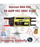 HTIRC Hornet 80AMP Brushless ESC for RC Monster Plane FPV Drone Heli Fix... - $57.19 CAD