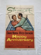 Happy Anniversary, 1959 Vintage original one sheet movie poster, Comedy - £39.41 GBP