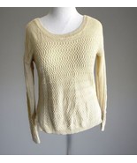 Free People Sweater Womens Large Ivory Crisscross Open Knit Casual - €20,39 EUR