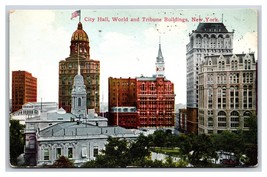 City Hall World Building Tribune Bldg New York City UNP DB Postcard O15 - £3.16 GBP