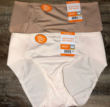Warner&#39;s ~ Womens Hipster Underwear Panties Polyester Side Panels 2-Pair ~ S/5 - £12.46 GBP