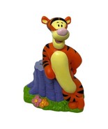 Disney Winnie The Pooh Tigger 8 1/4&quot; Vinyl Plastic Piggy Bank With Stopp... - $13.10