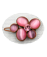 Gorgeous retro copper floral Lt Rose Swarovski element crystal hair clip - £7,821.88 GBP