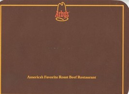 Arby&#39;s Placemat America&#39;s Favorite Roast Beef Restaurant - £10.92 GBP