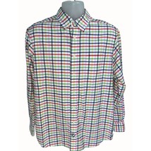 Cremieux Mens Large Multicolor Long Sleeve Plaid Button Down Dress Shirt - $35.65