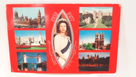 Queen Elizabeth 1977 Silver Jubilee Commemorative Postcard Postmarked See photos - £3.92 GBP