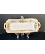 Noritake N417 Gold &amp; Cream Celery Plate Vtg Circa 1921-1941 - $81.48 CAD