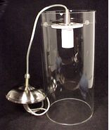 Hanging Ceiling Pendant Light Fixture with Clear Glass 7 X 14 in Cylinder - $49.95