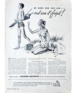 LISTERINE ANTISEPTIC - 1949 Vintage Print Ad - Beach-BREATH-Vacation-VTG - $20.67 CAD