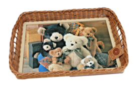 RARE GEN-YOU-WINE BOYDS BEARS GANGS ALL HERE LARGE WICKER SERVING TRAY 2... - £23.98 GBP