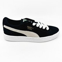 Puma Suede Junior Black White Kids Size 4 Casual Sneakers 355110 01 - £27.29 GBP