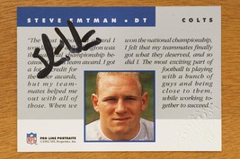 1992 Pro Line Portraits Certified Autograph #41 Steve Emtman Colts Football Card - £7.90 GBP
