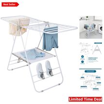 Heavy-Duty Foldable Laundry Drying Rack - 50lb Capacity for Indoor &amp; Out... - $125.68