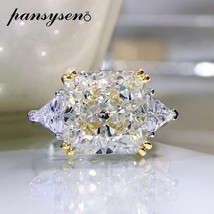 Luxury 925 Sterling Silver 10MM Created Moissanite Aquamarine Gemstone Wedding E - £54.09 GBP