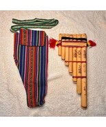 Handmade Peruvian Zampona Pan Flute: 13 Pipes + Native Fabric Case - $1,363.64 MXN