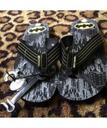  Batmam Men&#39;s &quot;GOTHAM CITY&quot; Flip Flops Sandals Shoes Size XL 13/14 - $27.16