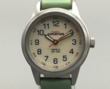 Timex Expedition Watch Women Indiglo Silver Tone 50M Green Leather New B... - £19.56 GBP