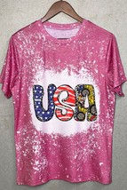 &quot;USA&quot; Tie Dye Magenta Pink - Women&#39;s top (Medium) - $12.79