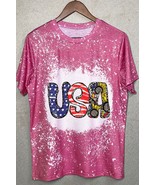 &quot;USA&quot; Tie Dye Magenta Pink - Women&#39;s top (Medium) - $12.79