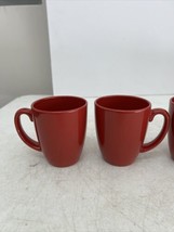 Corelle Coordinates Burgundy Set Of 4 Stoneware Mugs - £19.83 GBP