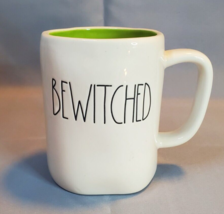 Rae Dunn BEWITCHED Mug Halloween Witch White with Green Interior Magenta Ceramic - £15.42 GBP